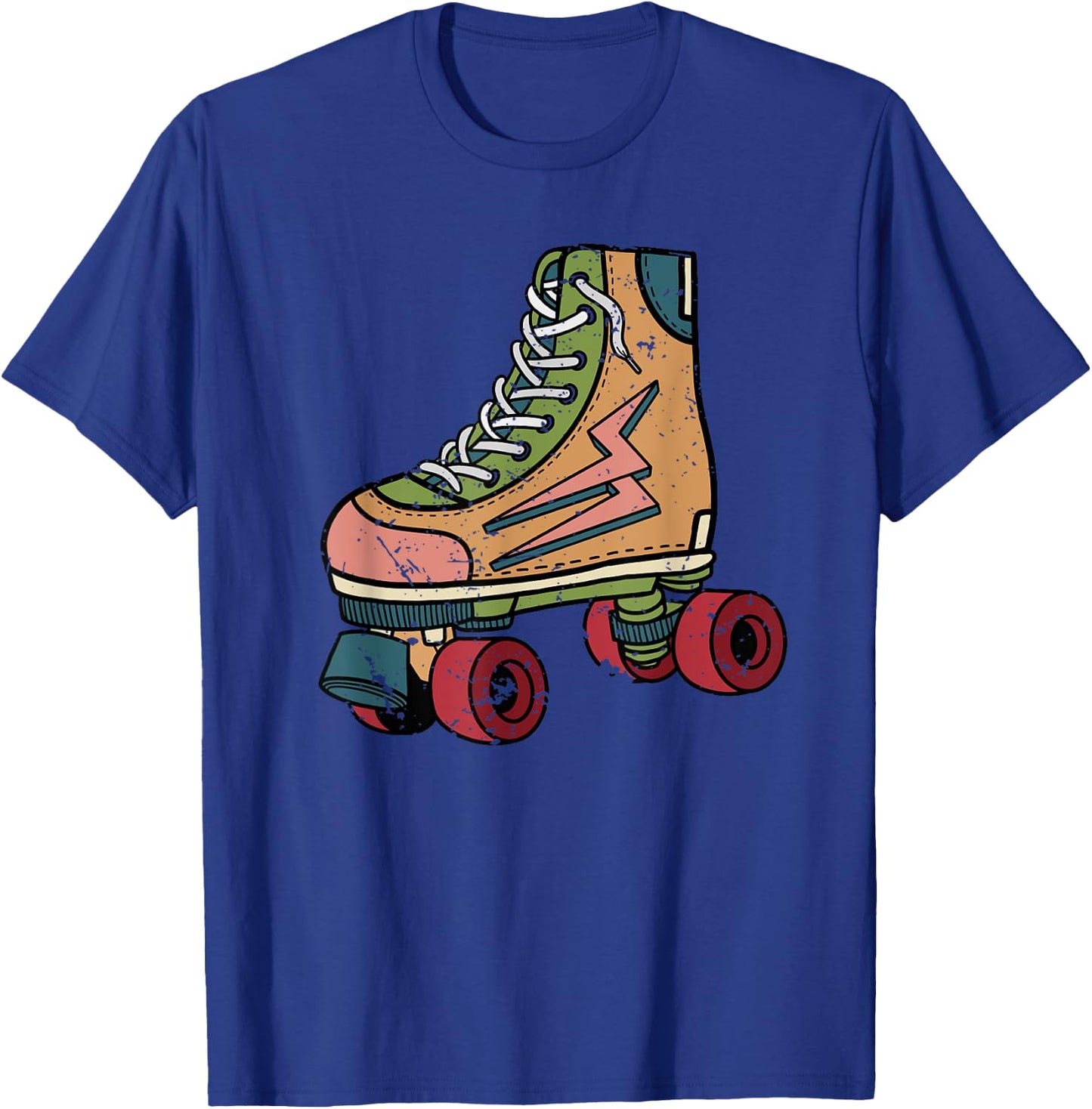 Roller Skating Art Men Women 80s Roller Derby Rollerskate T-Shirt - T-Shirt | Royal