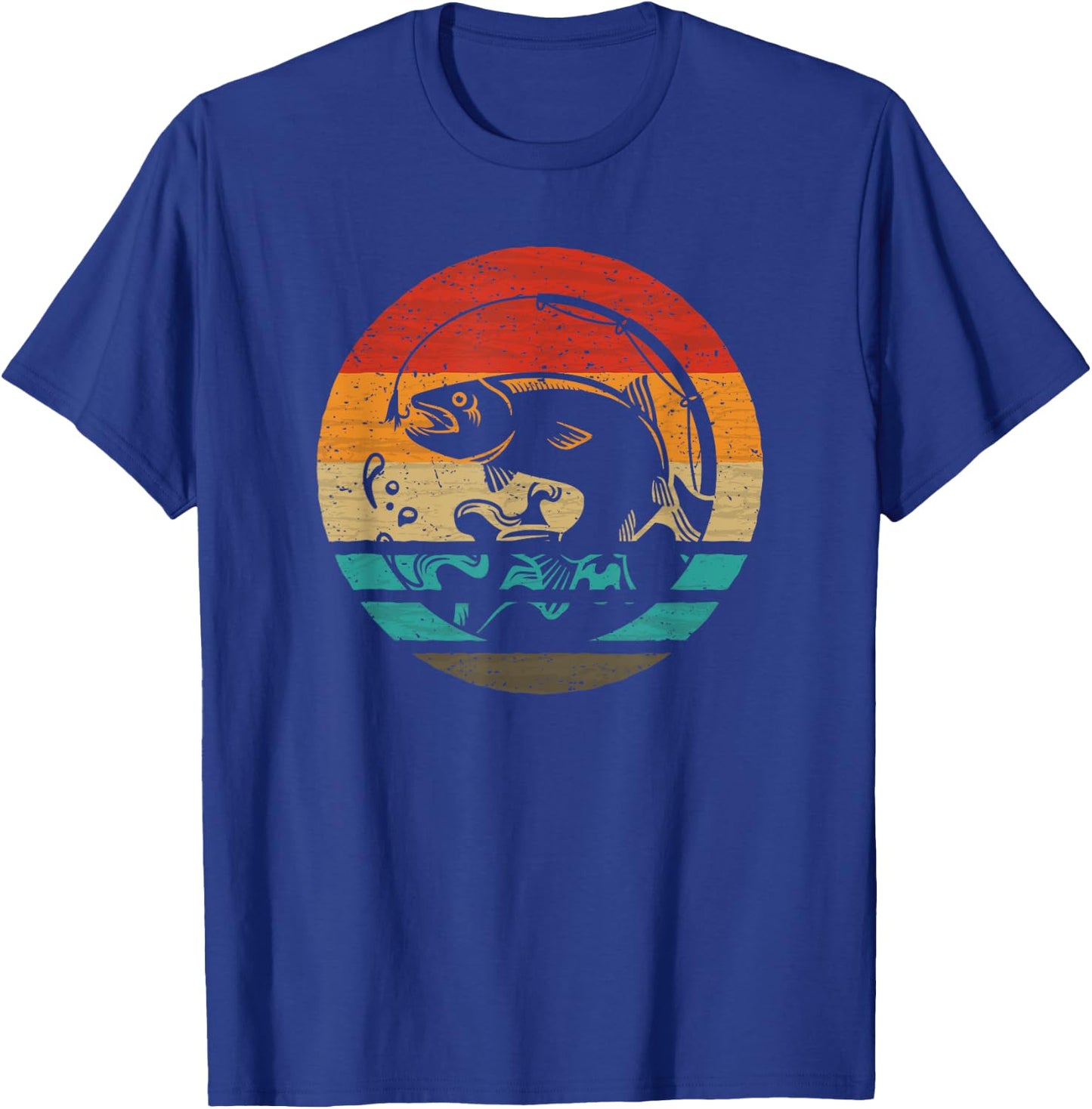 Fishing Retro Style Vintage T-Shirt - T-Shirt | Royal