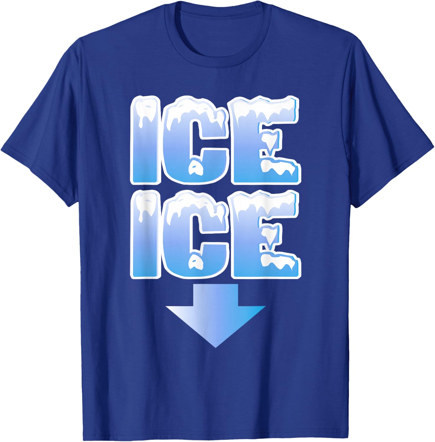 Ice Ice Arrow Pregnancy and Baby Announcement Winter Shirt T-Shirt - T-Shirt | Royal
