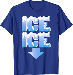Ice Ice Arrow Pregnancy and Baby Announcement Winter Shirt T-Shirt - T-Shirt | Royal