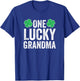 One Lucky Grandma Shirt Women St Patricks Day Clover T-Shirt - T-Shirt | Royal