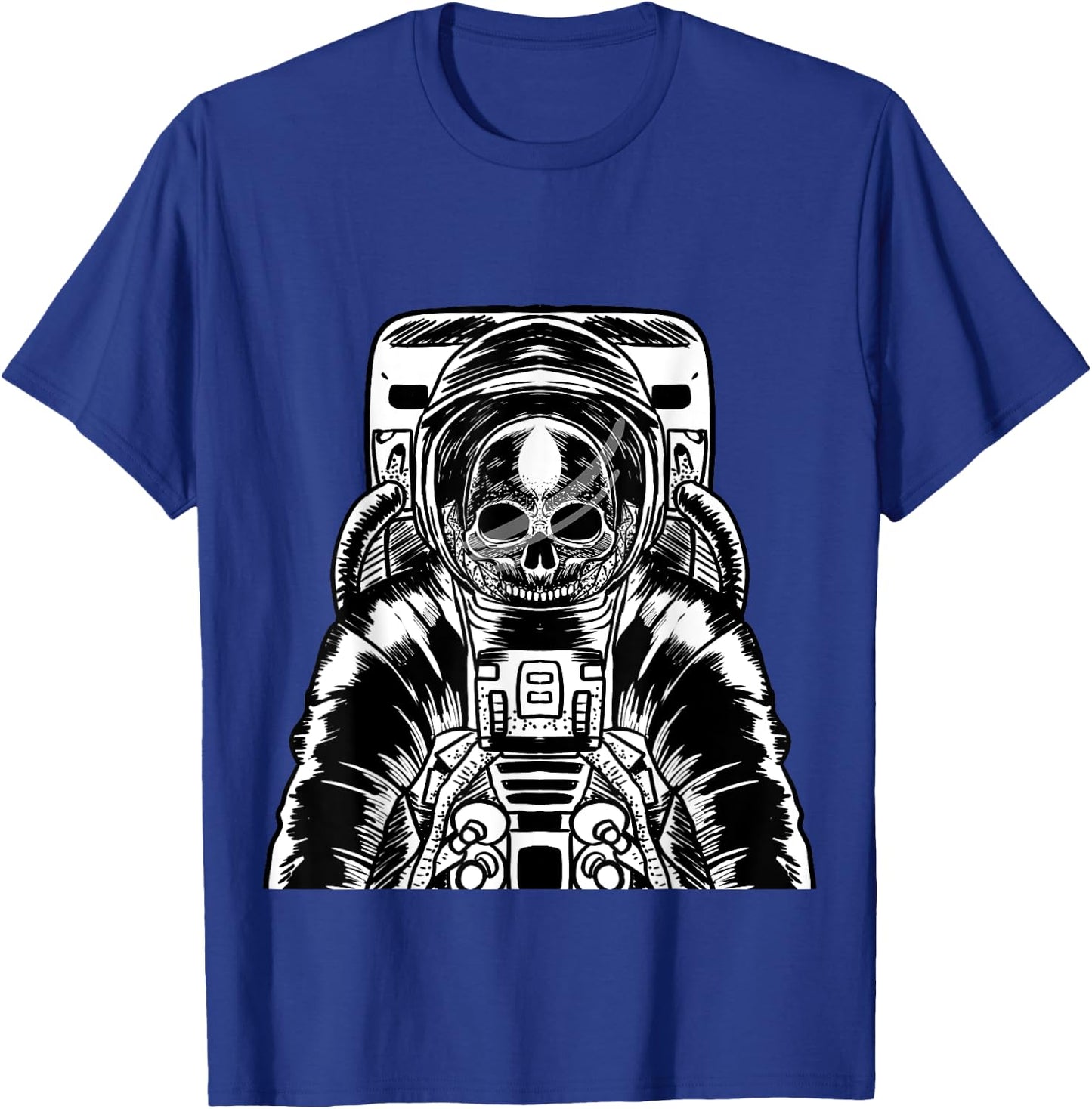 Astronaut Skull Surreal Galaxy Spaceman Skeleton Goth Gift T-Shirt - T-Shirt | Royal