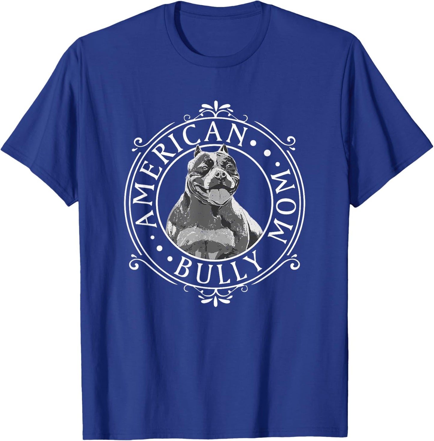 Best American Bully Mom Ever Vintage T-Shirt - T-Shirt | Royal