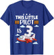 Kids 3 Year Old Boy Girl Airplane Pilot 3rd Birthday Aircraft T-Shirt - T-Shirt | Royal