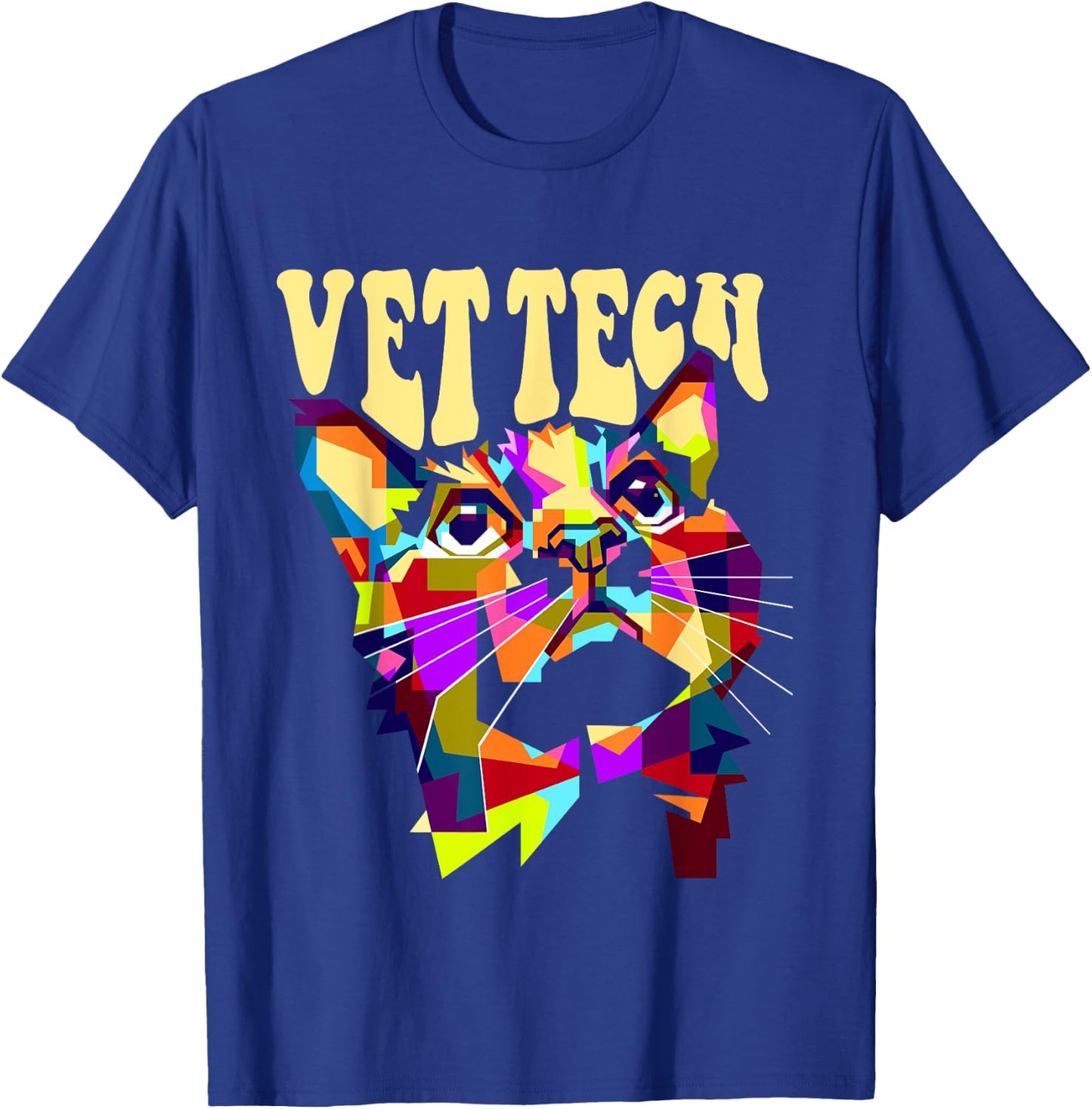 Vet Tech Cat Kitten Pet Veterinarian Veterinary Technician T-Shirt - T-Shirt | Royal