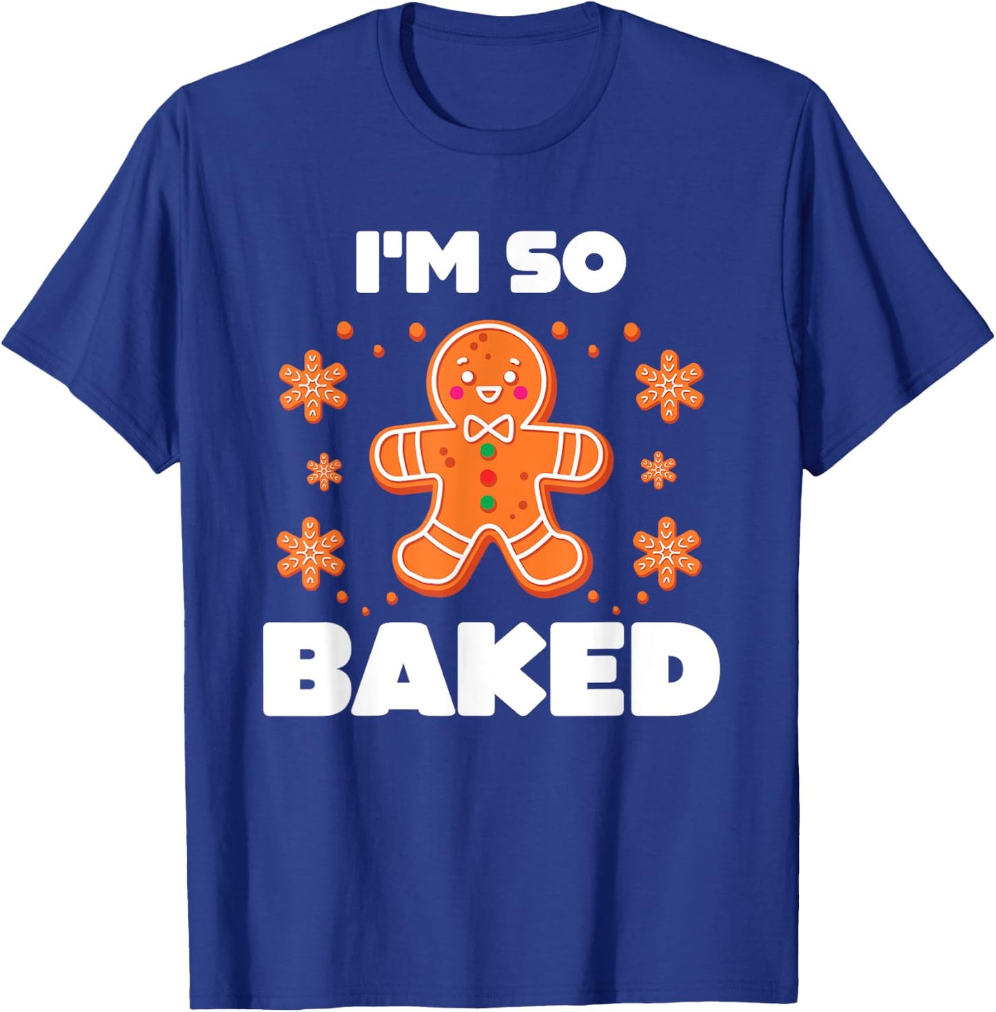 Funny Baked Gingerbread Man Costume Christmas Cookie T-Shirt - T-Shirt | Royal