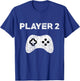 Player 2 Family Matching Player 1 Player 2 Gamers Couples T-Shirt - T-Shirt | Royal