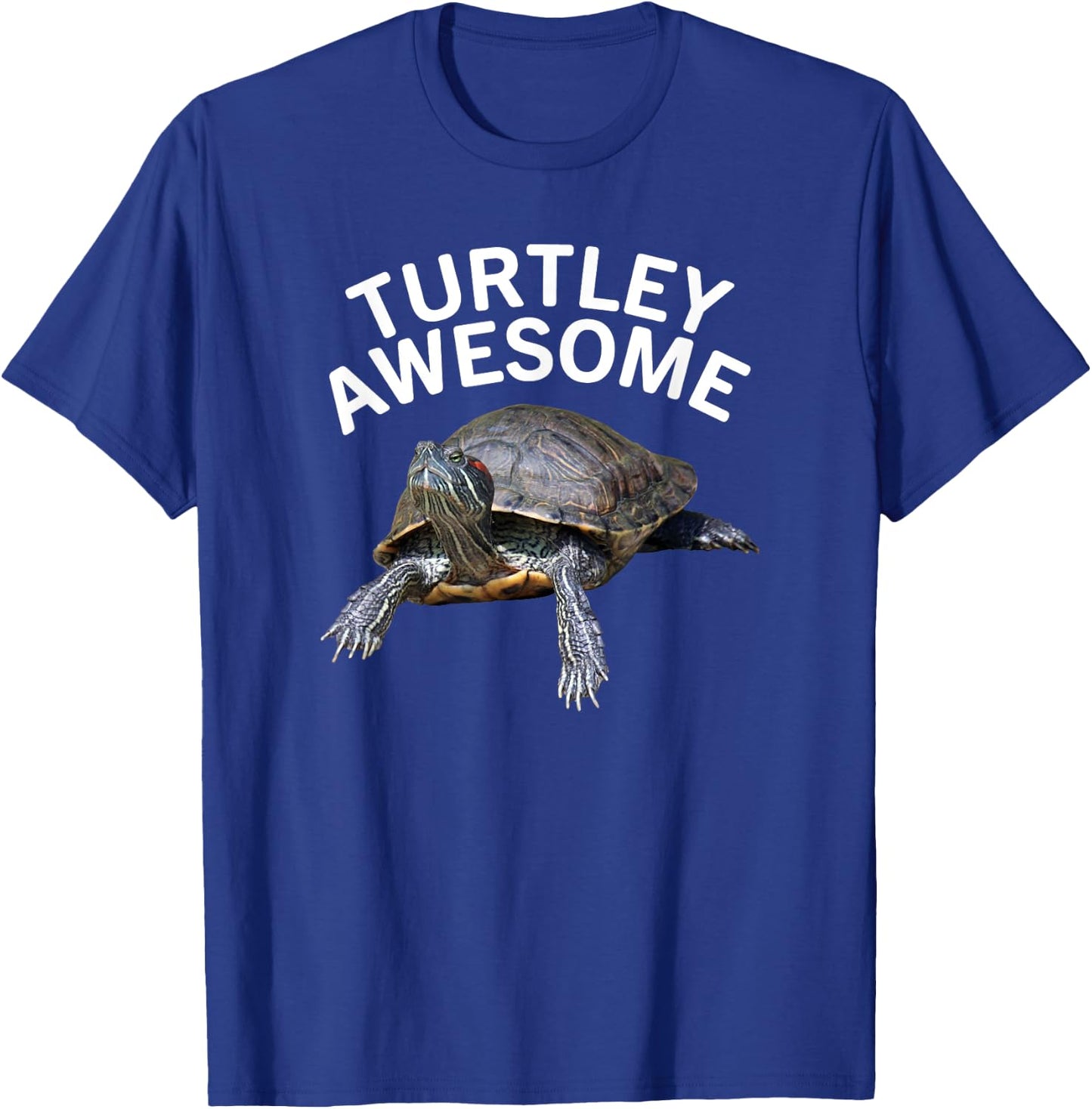 Turtley Awesome Red Ear Slider Turtle T-Shirt - T-Shirt | Royal