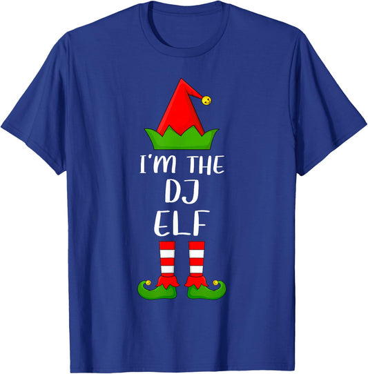 Funny Matching Family I'm The DJ Elf Christmas T-Shirt - T-Shirt | Royal