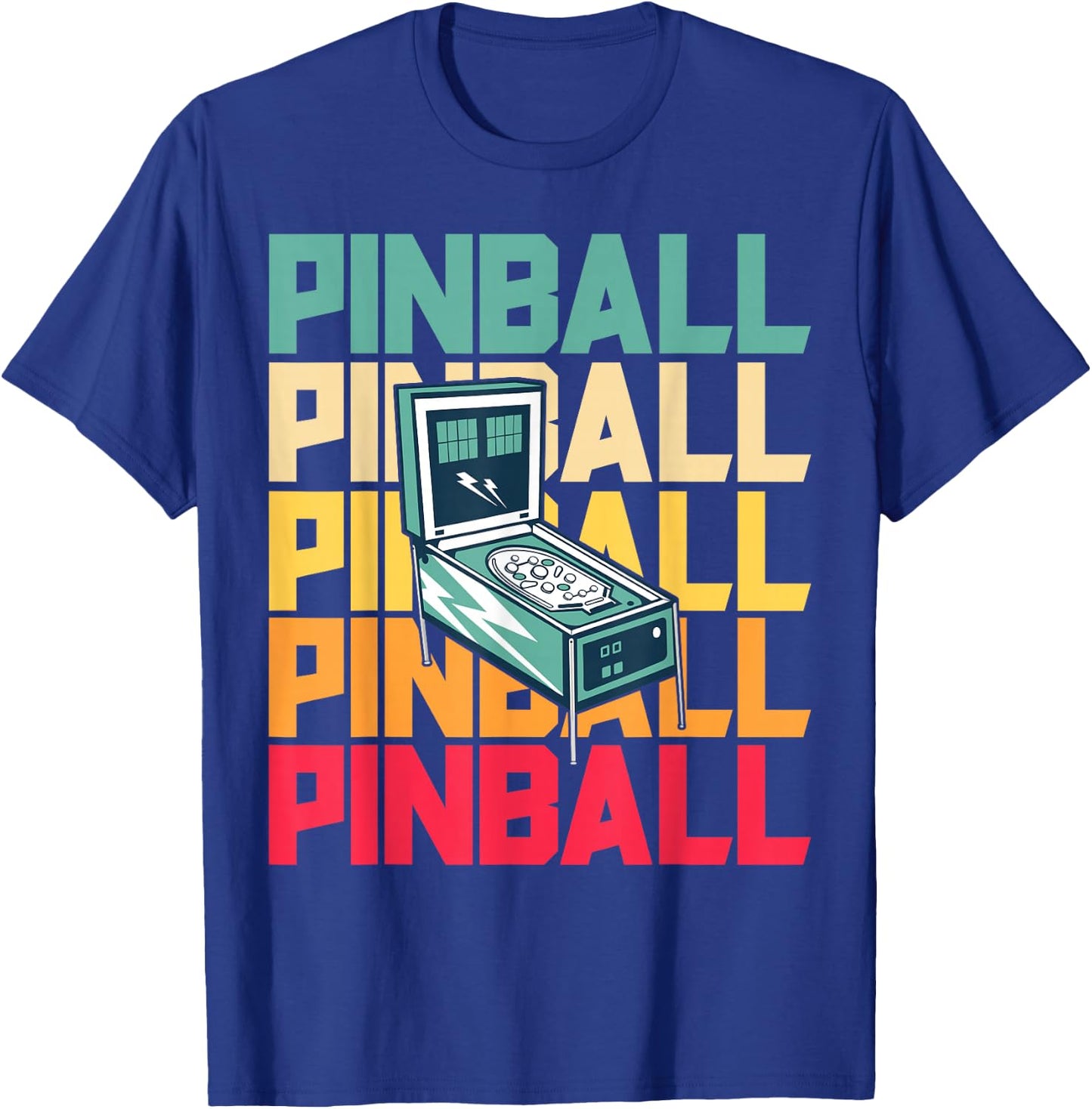 Pinball Shirt Retro Vintage Arcade Shirt Pinball Machine T-Shirt - T-Shirt | Royal