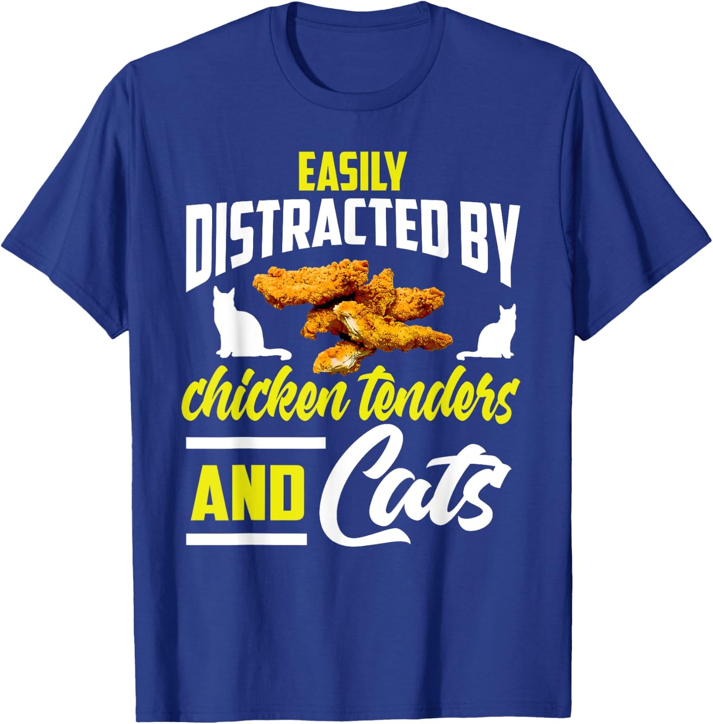 Chicken Tenders Shirt Funny Cat Lover Chicken Tenders Women Girls Kids T-Shirt - T-Shirt | Royal