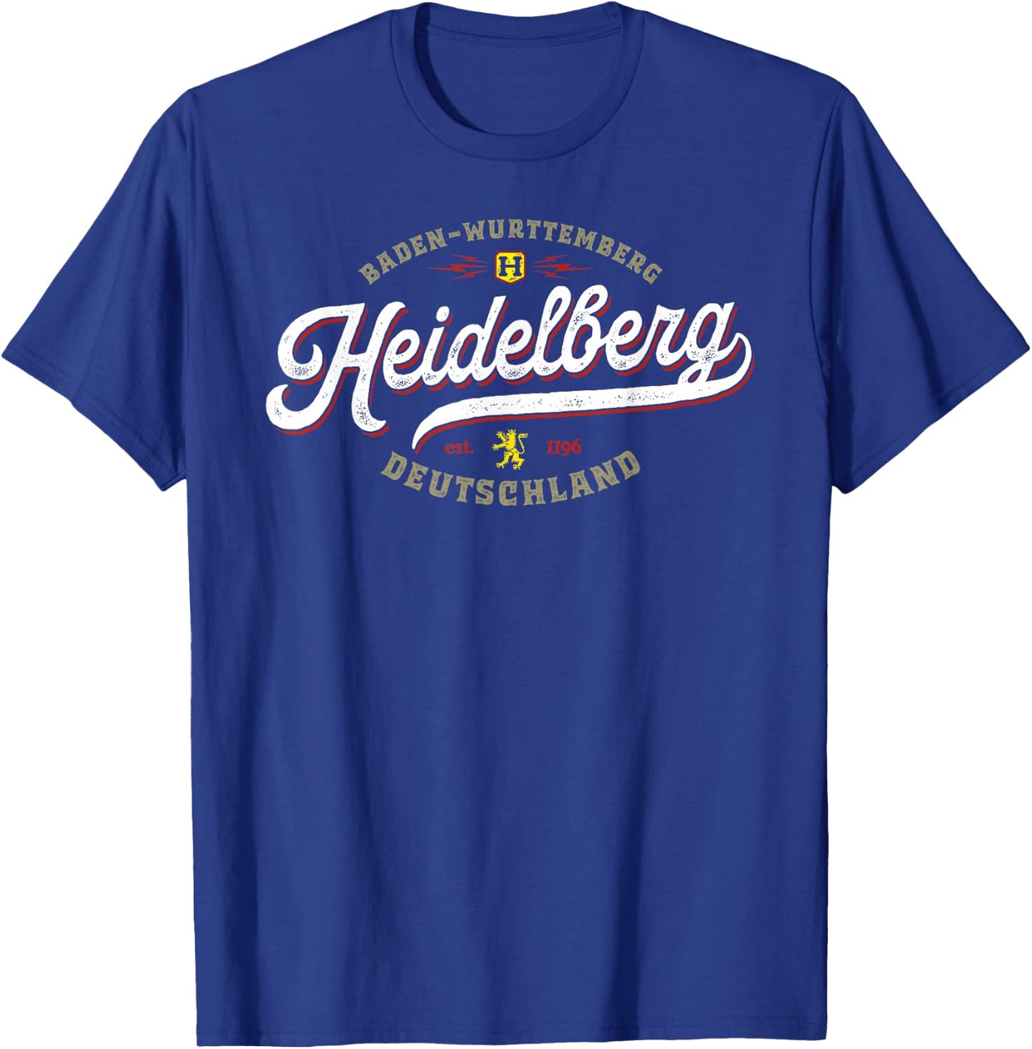 Heidelberg Germany - Vintage Souvenir Travel Heidelberg T-Shirt - T-Shirt | Royal