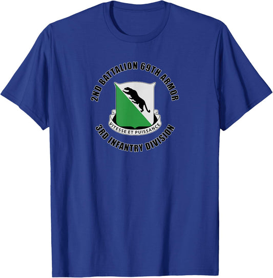 2nd Battalion 69th Armor 3rd Infantry Division Veteran Gift T-Shirt - T-Shirt | Royal
