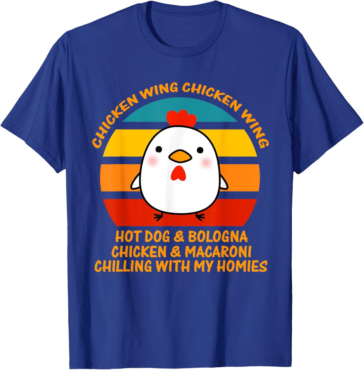 Chicken Wing Chicken Wing Hot Dog and Bologna Kids Boy Girl T-Shirt - T-Shirt | Royal
