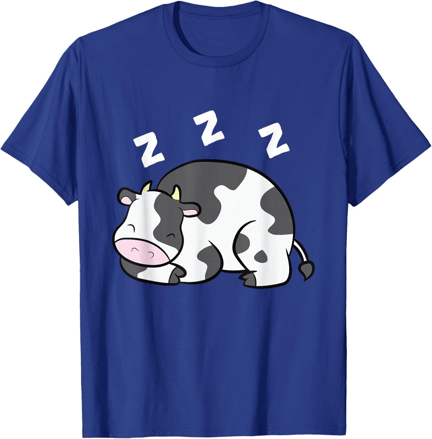 Cow Farm Animal Funny Cow Pajama Sleeping Cow T-Shirt - T-Shirt | Royal