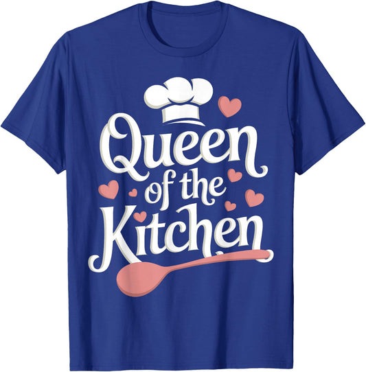 Cooking Queen Of The Kitchen T-Shirt - T-Shirt | Royal