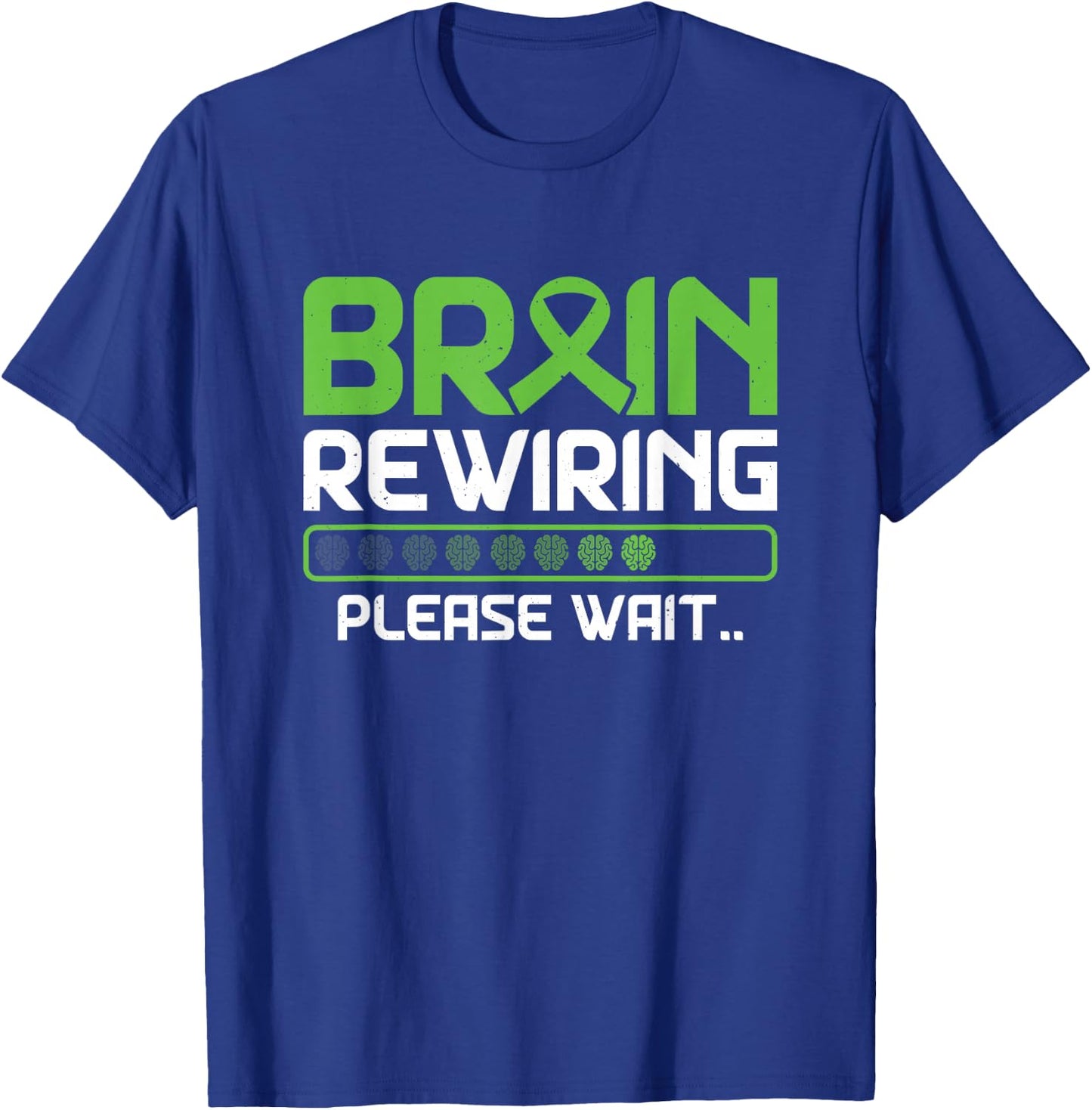 Brain Rewiring Traumatic Brain Injury Ribbon TBI Survivor T-Shirt - T-Shirt | Royal