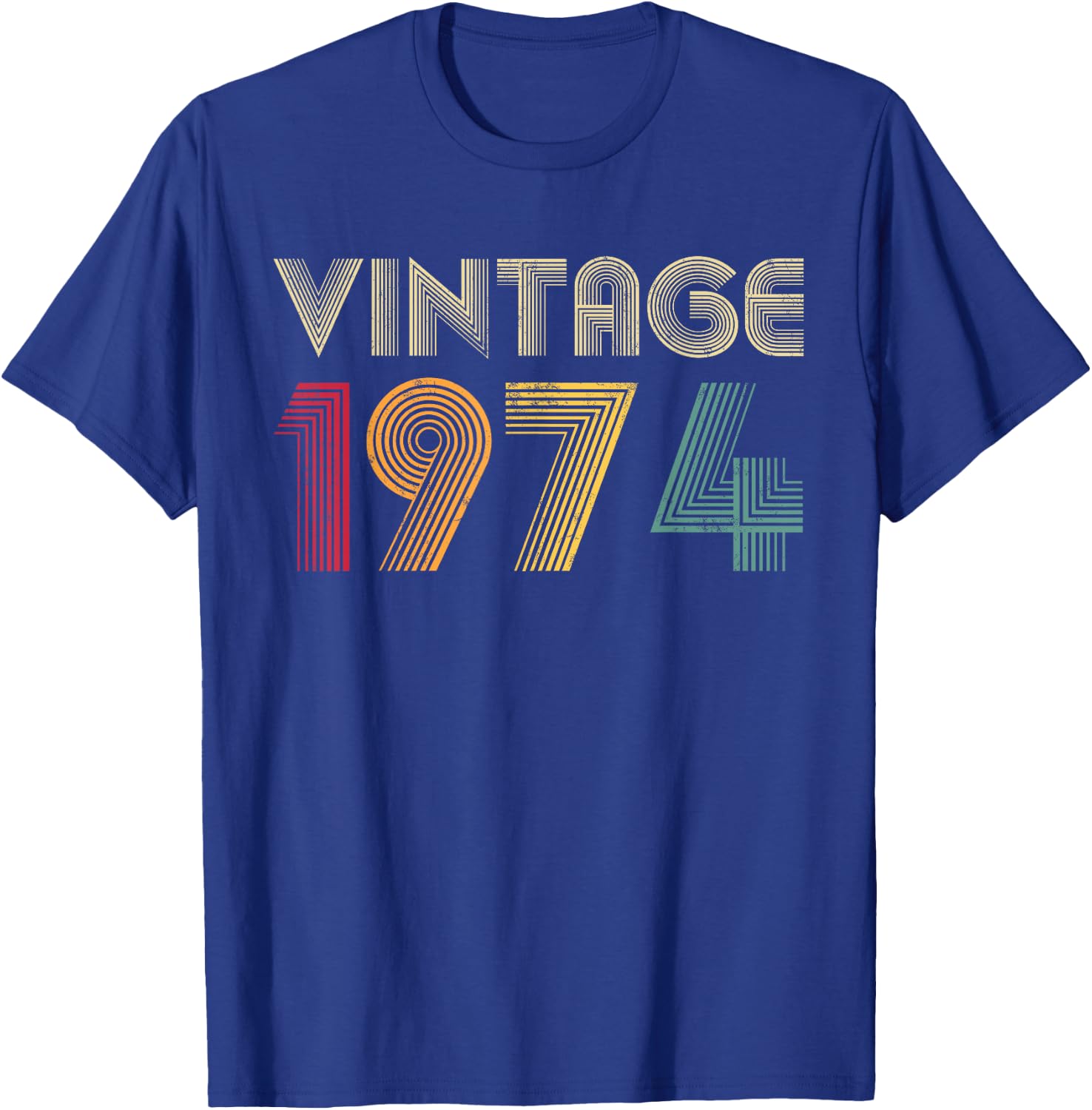 48th Birthday Gift Classic 1974 Vintage Men Women 48 Years T-Shirt - T-Shirt | Royal