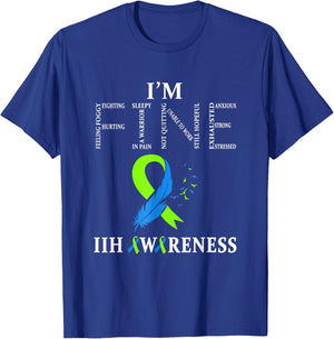 Idiopathic Intracranial Hypertension Awareness IIH T-Shirt - T-Shirt | Royal