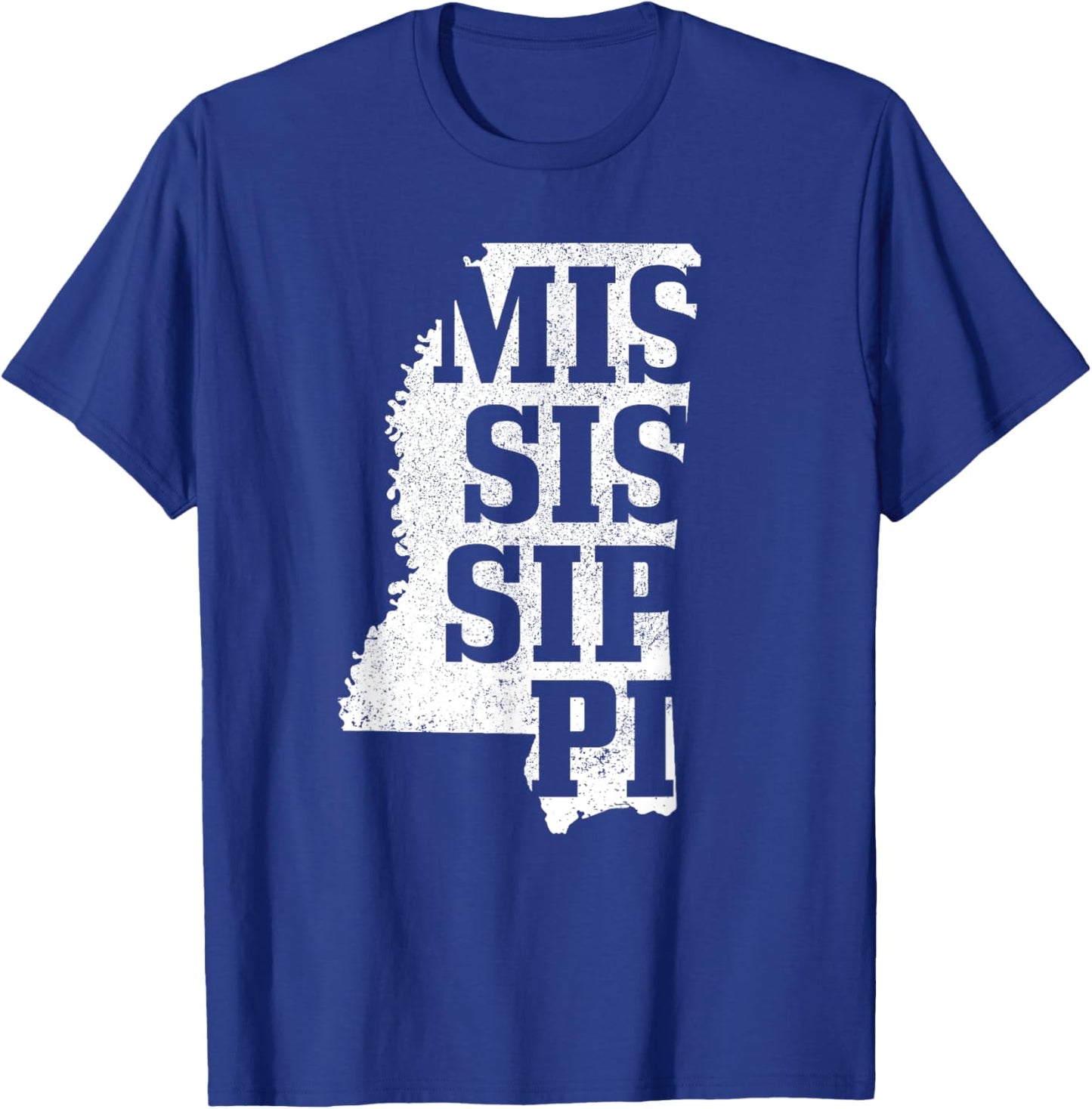 Mississippi Vintage State Map Pride T-Shirt - T-Shirt | Royal