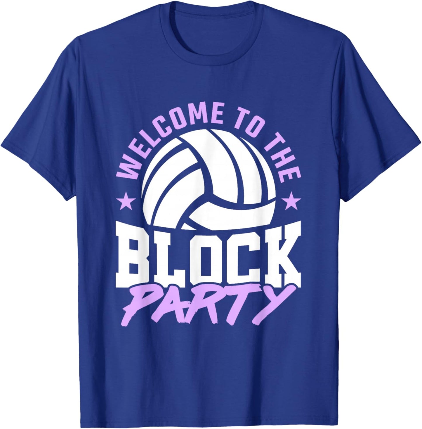 Welcome to the Block Party Cool Volleyball Player Boys Girls T-Shirt - T-Shirt | Royal