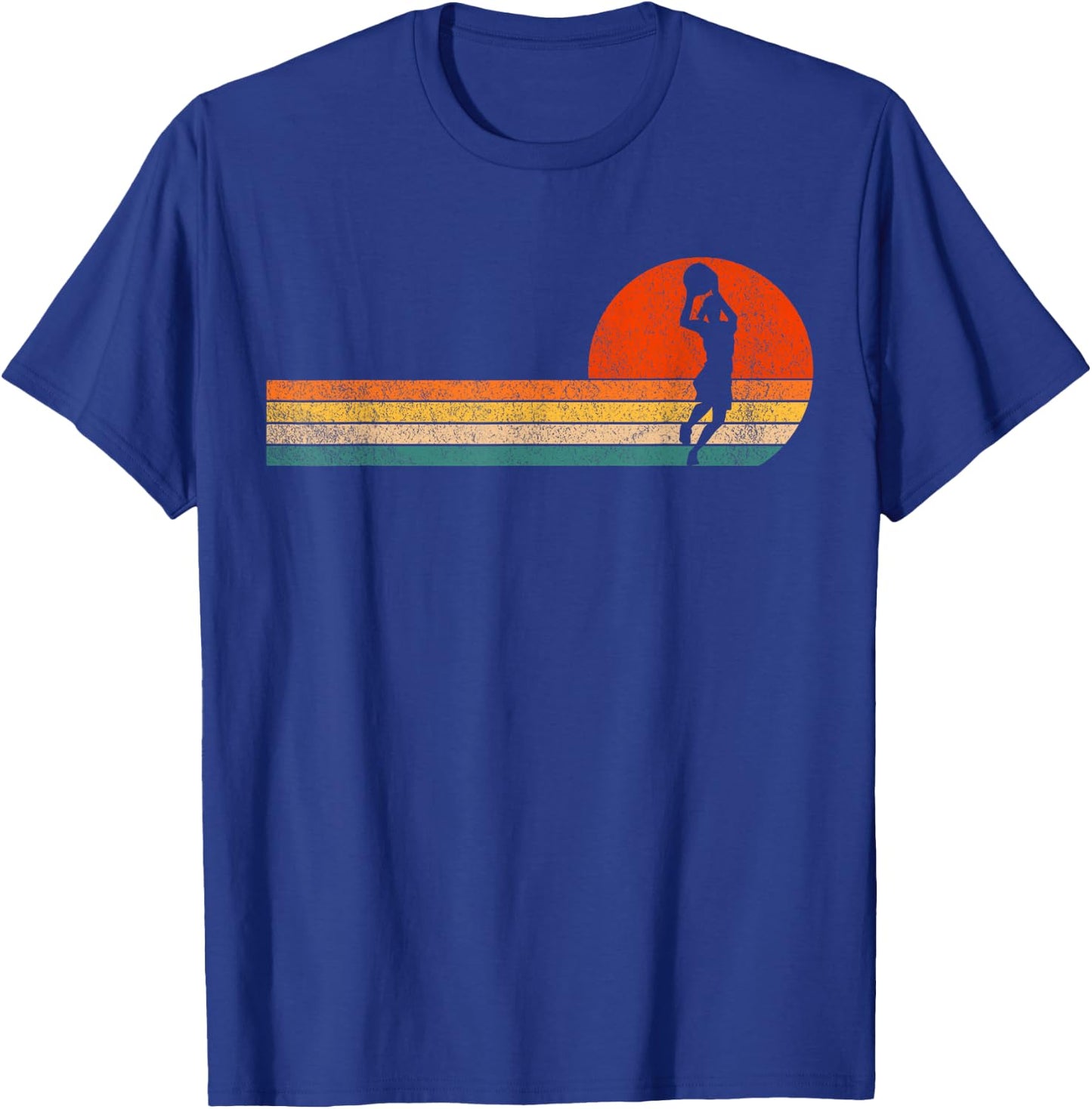 Basketball Girl Women Basketball Player Basketball Retro T-Shirt - T-Shirt | Royal