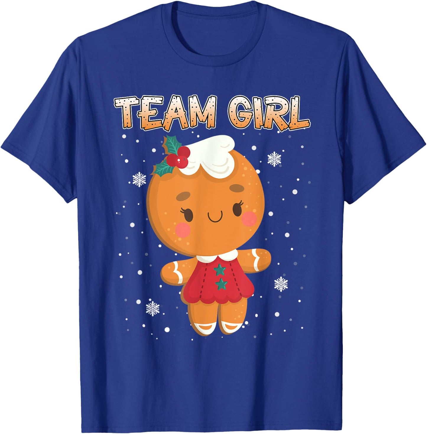 Christmas Gingerbread Team Girl Gender Reveal Shirt Women T-Shirt - T-Shirt | Royal