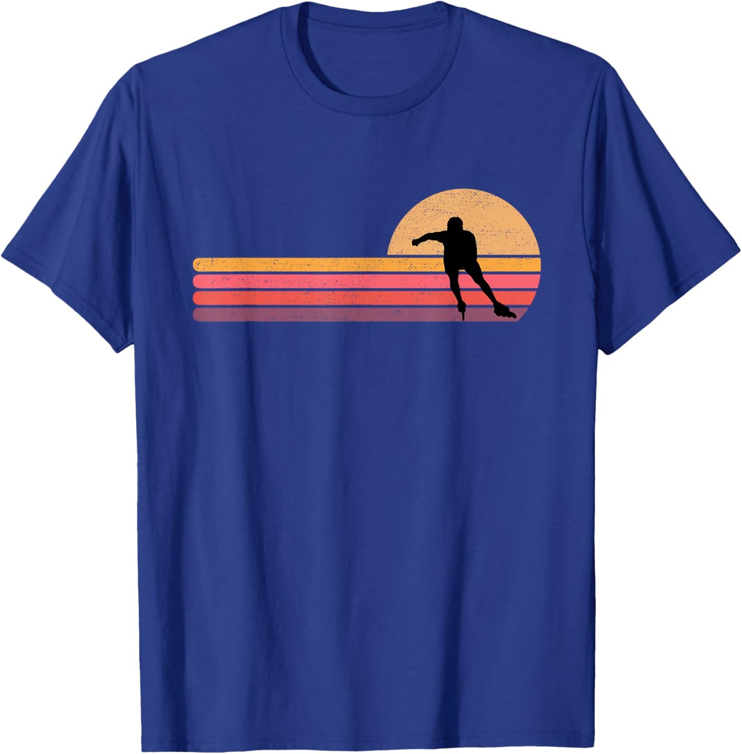 Rollerblading Funny Retro Vintage Gift T-Shirt - T-Shirt | Royal