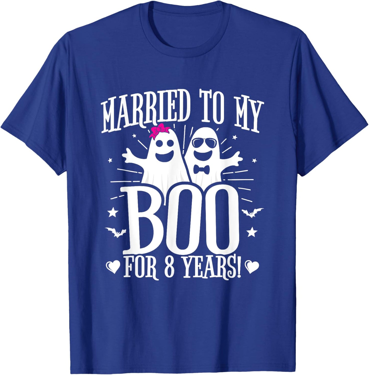 Funny 8th Wedding Anniversary October 8th Anniversary T-Shirt - T-Shirt | Royal