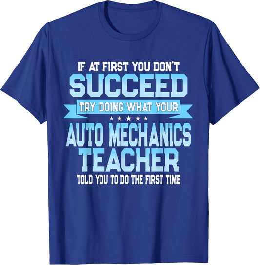 Fun Auto Mechanics Teacher Gift Funny Saying Women T-Shirt - T-Shirt | Royal
