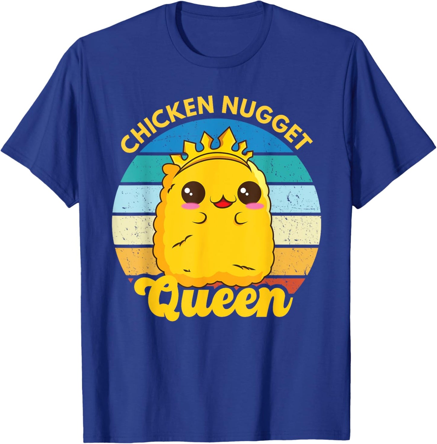 Chicken Nugget Queen Nug Life Funny Chicken Nugget Lover T-Shirt - T-Shirt | Royal
