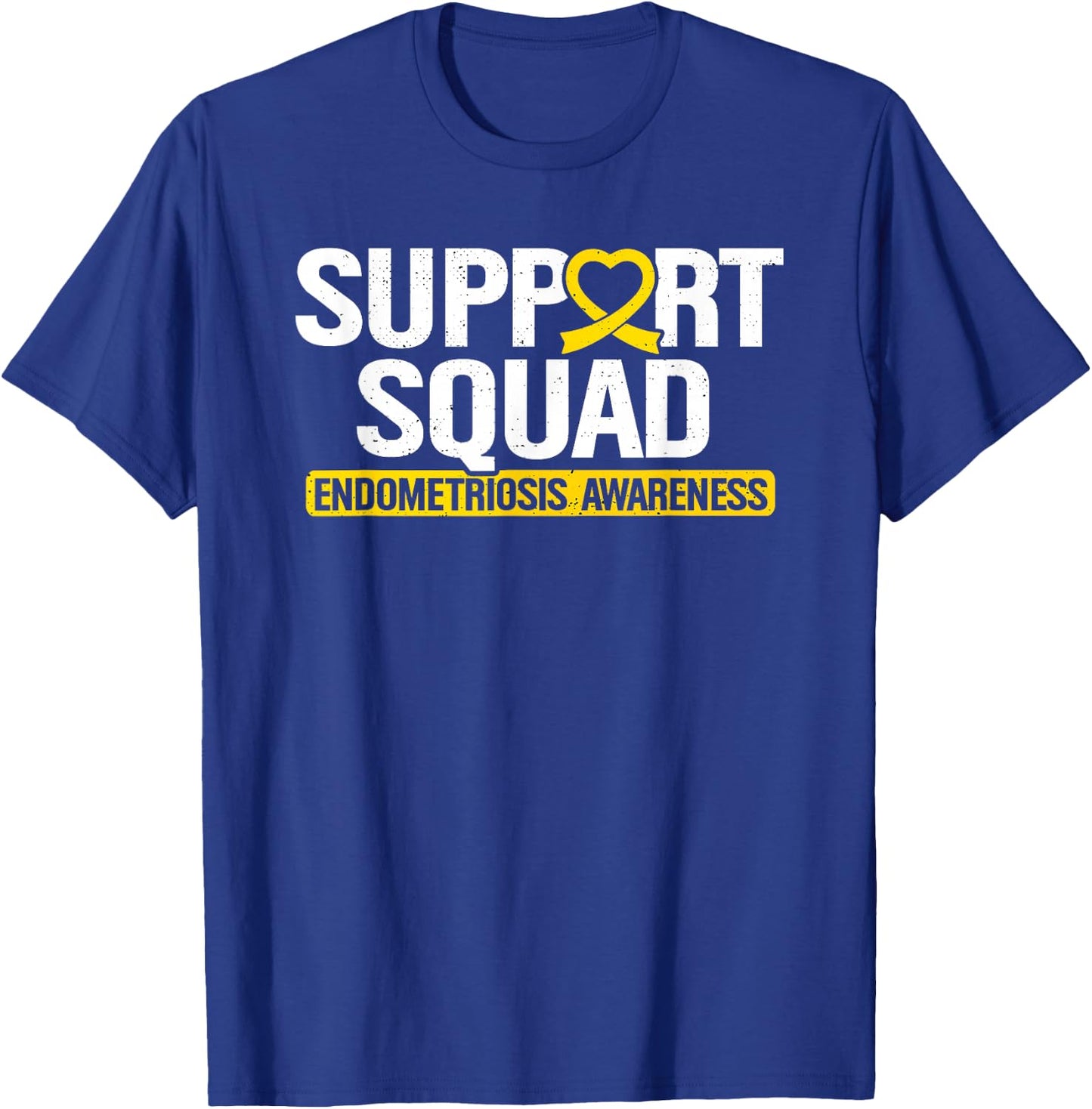 Endometriosis Support Squad Yellow Ribbon Endo Warrior T-Shirt - T-Shirt | Royal