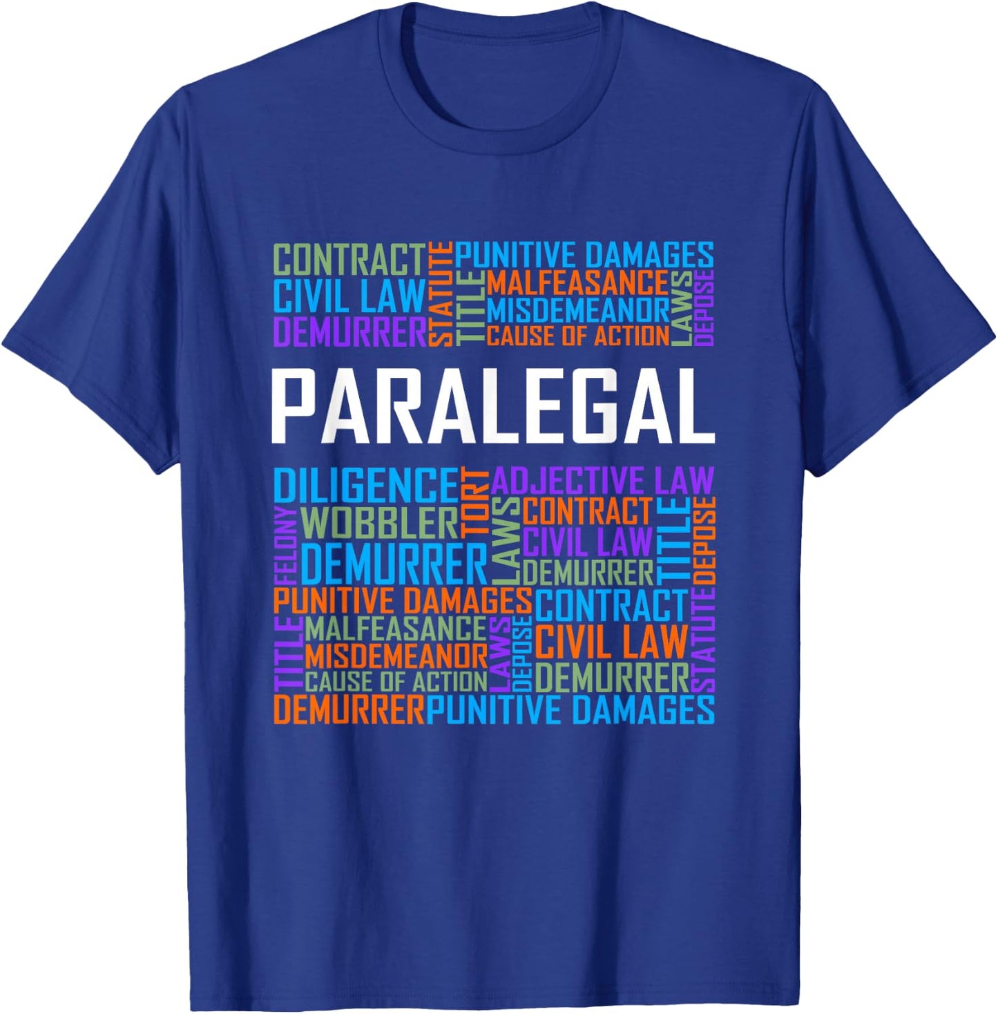 Lawyer's Assistant Words Gifts Lawyer Assistant T-Shirt - T-Shirt | Royal