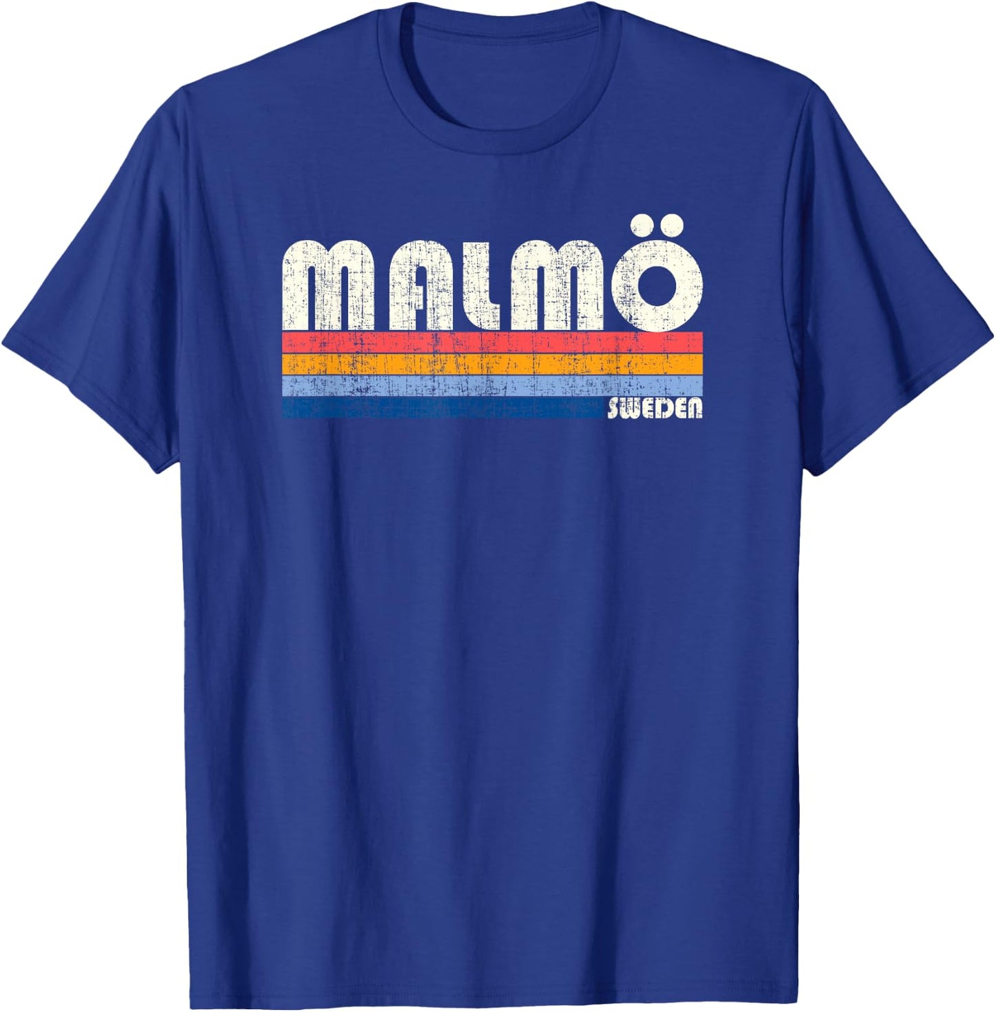 Retro Vintage 70s 80s Style Malmö, Sweden T-Shirt - T-Shirt | Royal