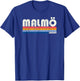 Retro Vintage 70s 80s Style Malmö, Sweden T-Shirt - T-Shirt | Royal