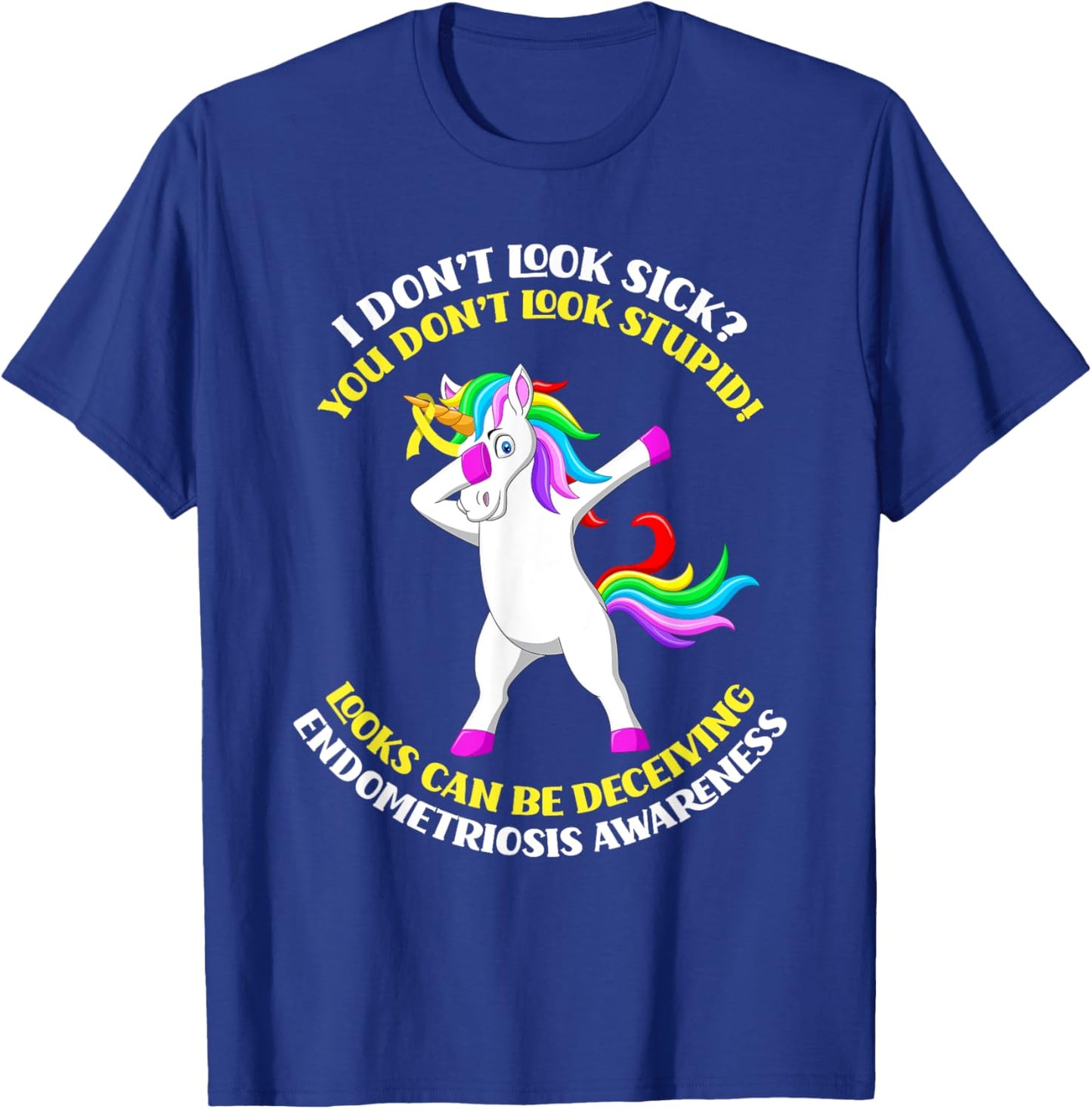 Endometriosis Awareness Unicorn Endometriosis Warrior T-Shirt - T-Shirt | Royal