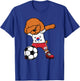 Dabbing Poodle Dog South Korea Soccer Fans Jersey Football Men Women Kids T-Shirt - T-Shirt | Royal