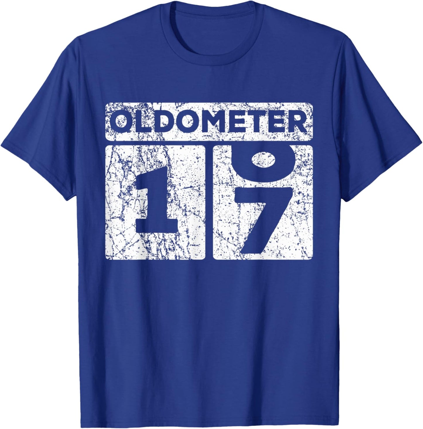 Oldometer 16-17 Car Odometer Funny 17th Birthday T-Shirt - T-Shirt | Royal