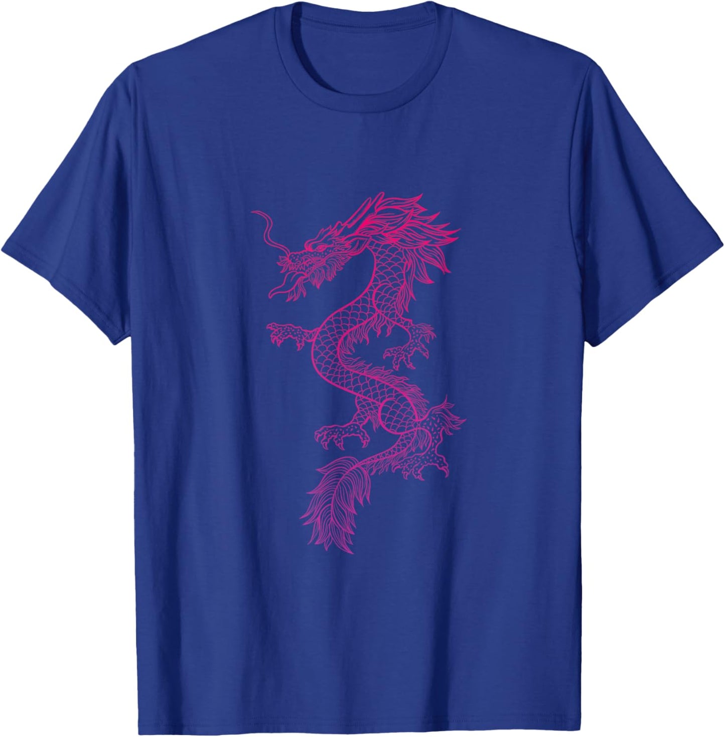 Red Japanese Dragon y2k Aesthetic Grunge 90s Chinese Dragon T-Shirt - T-Shirt | Royal