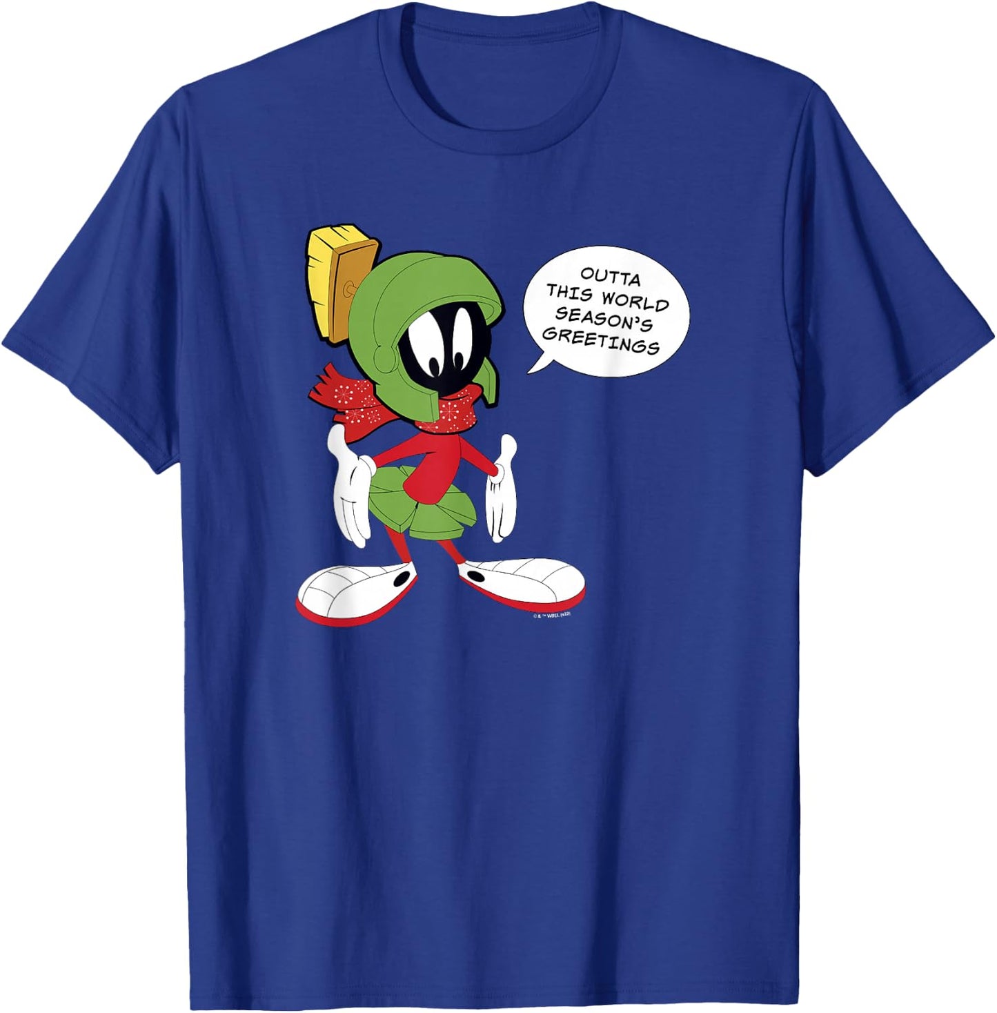 Looney Tunes Marvin Season's Greetings Christmas T-Shirt - T-Shirt | Royal