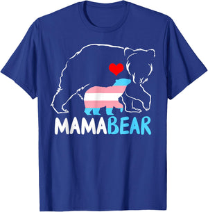 Trans Mama Bear Proud Mom Rainbow Transgender Mother's Day T-Shirt - T-Shirt | Royal