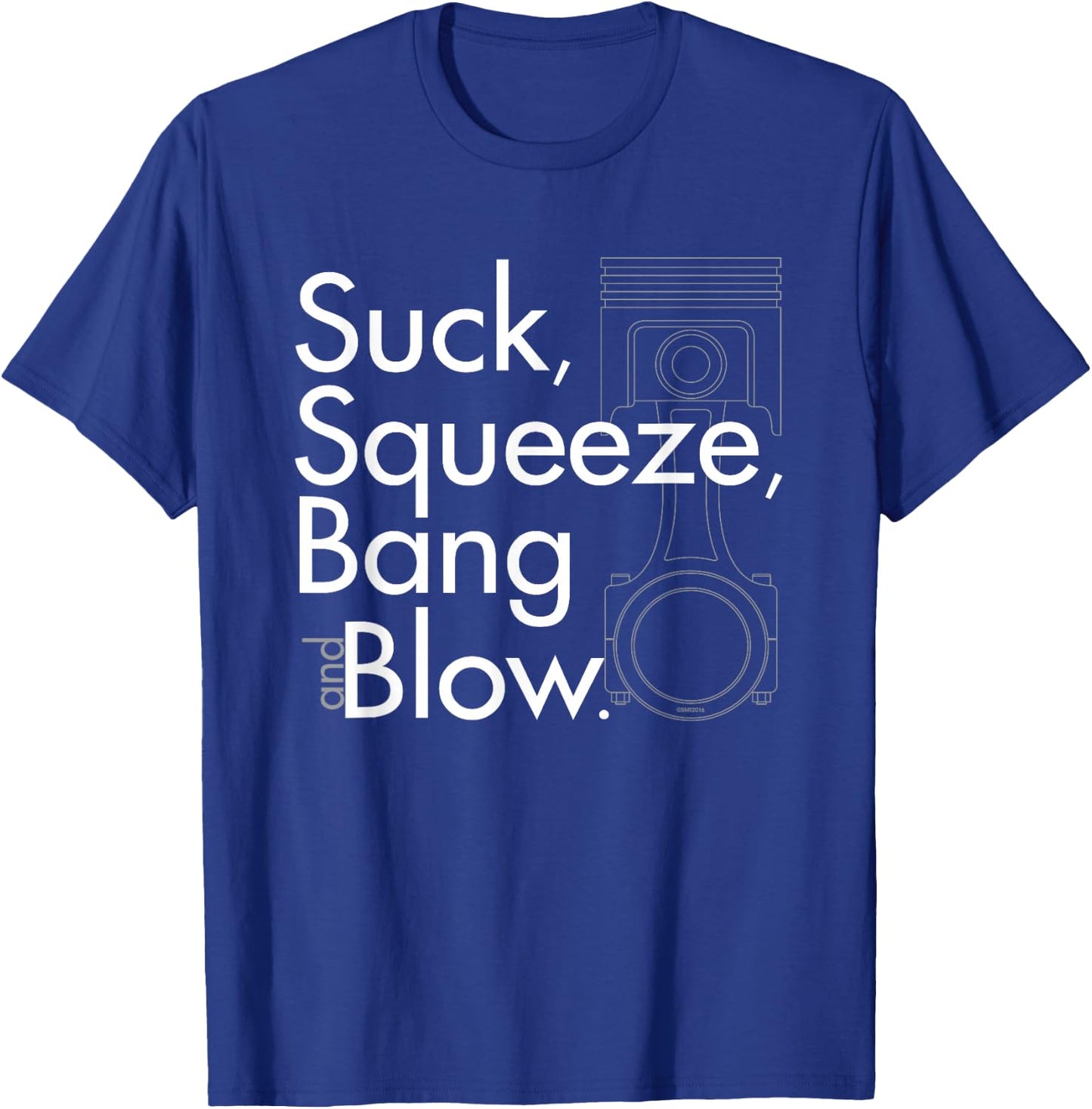 Funny Car Guy - Piston Engine Combustion Mechanic T-Shirt - T-Shirt | Royal