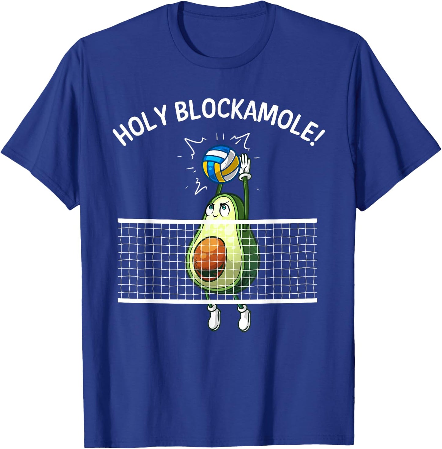 Funny Volleyball Women Holy Guacamole Player Blocker T-Shirt - T-Shirt | Royal