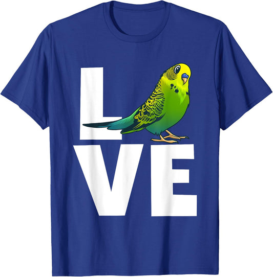 Cute Budgerigar Design Women Budgie Parakeet Animal T-Shirt - T-Shirt | Royal