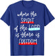 Where The Spirit Of The Lord Is There Is Freedom Christian T-Shirt - T-Shirt | Royal