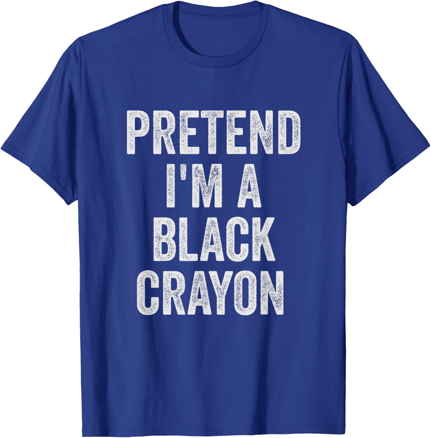 Lazy Halloween Costume Shirt Gift Pretend I'm A Black Crayon T-Shirt - T-Shirt | Royal