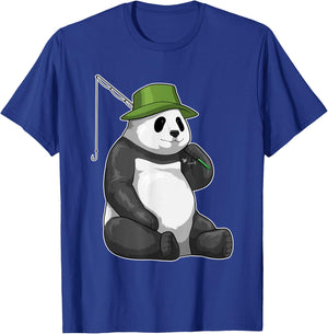 Panda Angler Fishing rod Fishing T-Shirt - T-Shirt | Royal
