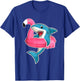 Funny Flamingo Float Summer Shark Floating T-Shirt - T-Shirt | Royal