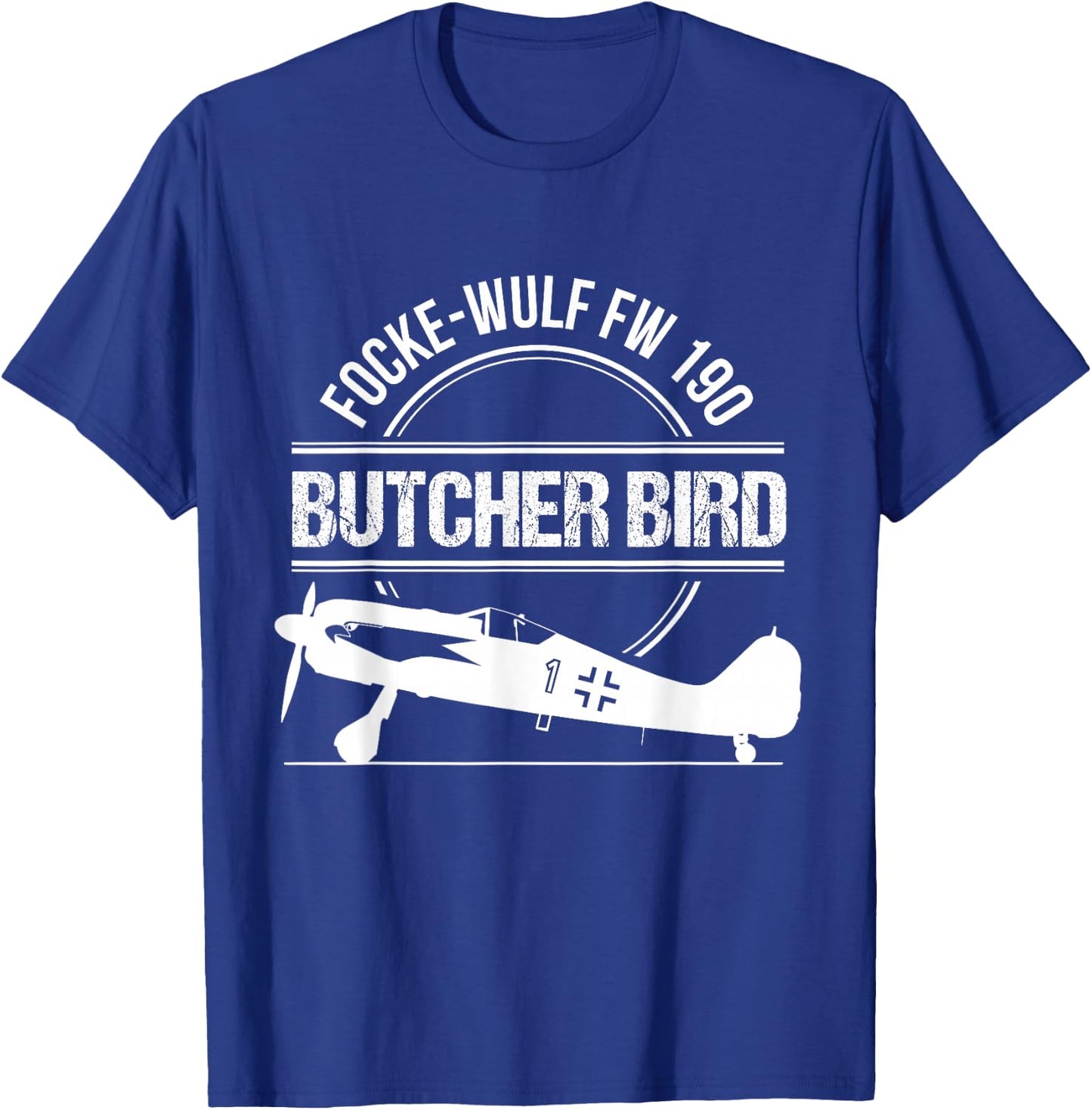 Focke Wulf FW 190 Butcherbird Warbird Fighter Aircraft Shirt T-Shirt - T-Shirt | Royal