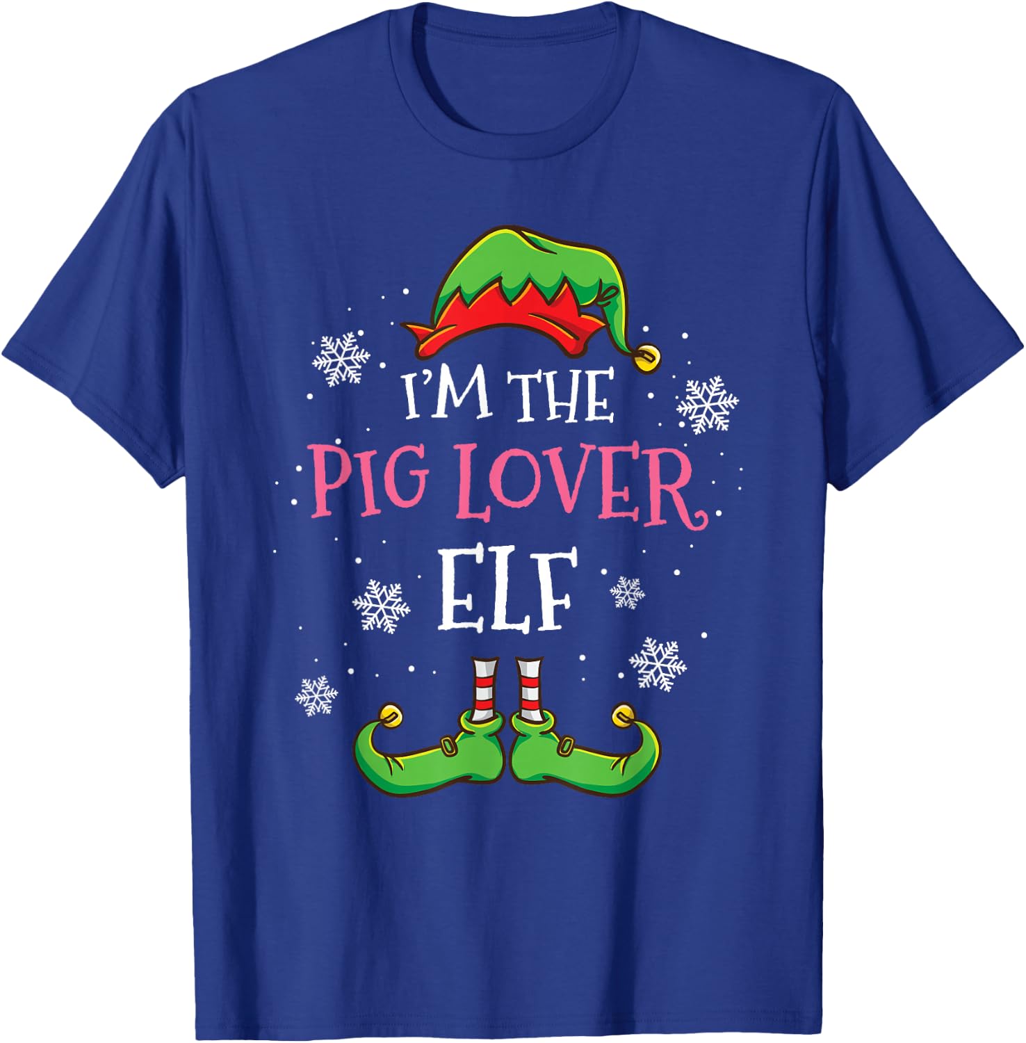 Im The Pig Lover Elf Christmas T-Shirt - T-Shirt | Royal